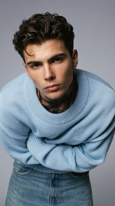 Retrato Masculino com Camisola Azul