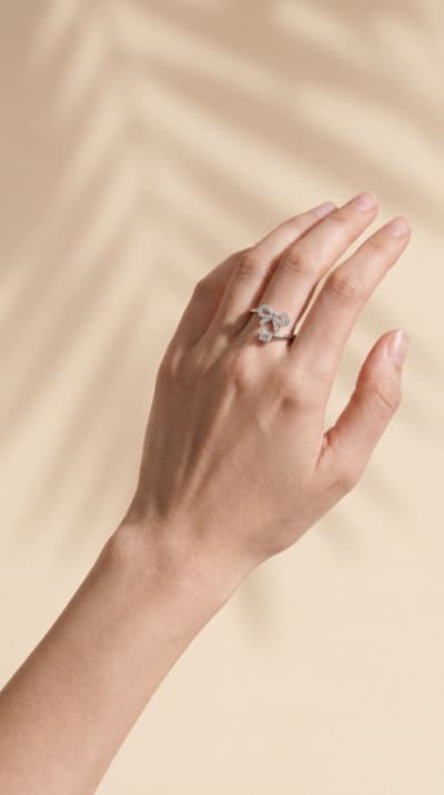 Anel de Diamante Mão com Sombra