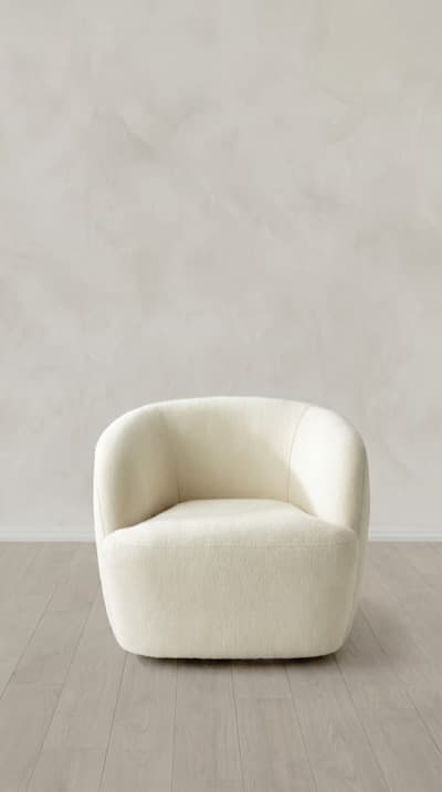 Cadeira Barril Creme Minimalista
