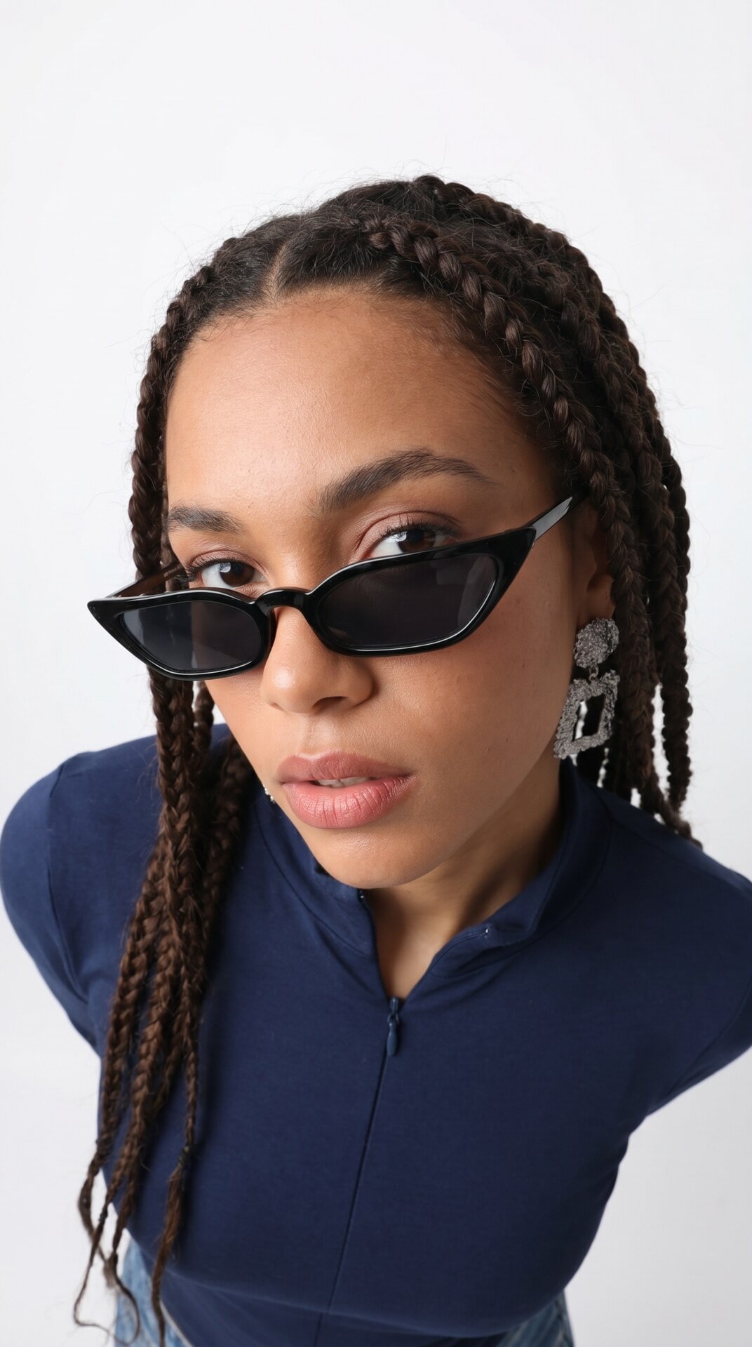 Black Sunglasses Navy Closeup
