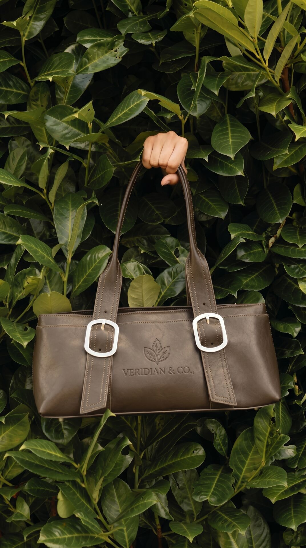 Gray Handbag Greenery