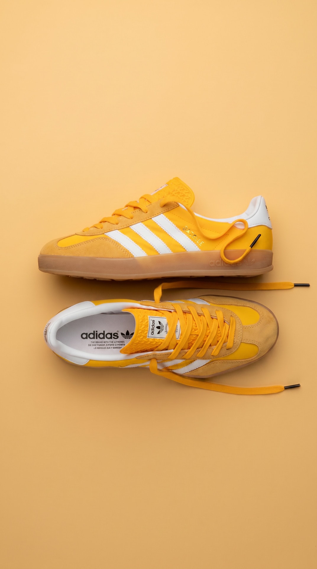 Yellow Court Sneaker Flatlay