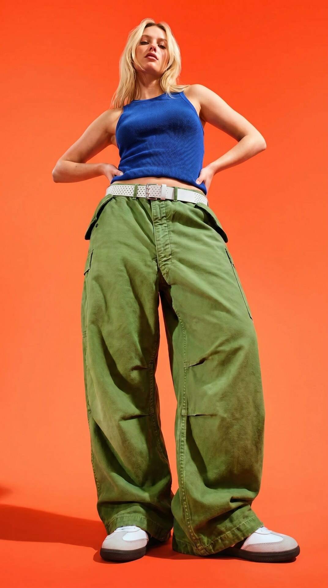 Blue Tank Green Pants Studio
