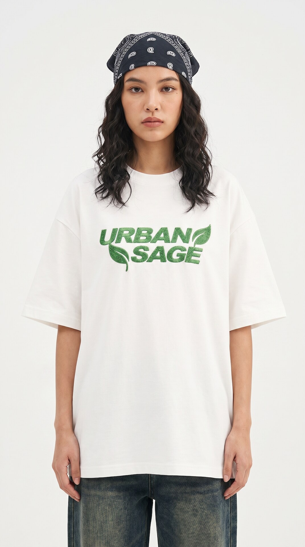 Oversized White Graphic Tee