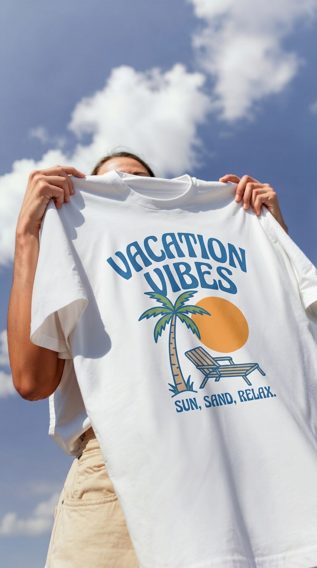 Vacation Vibes Tee Sky