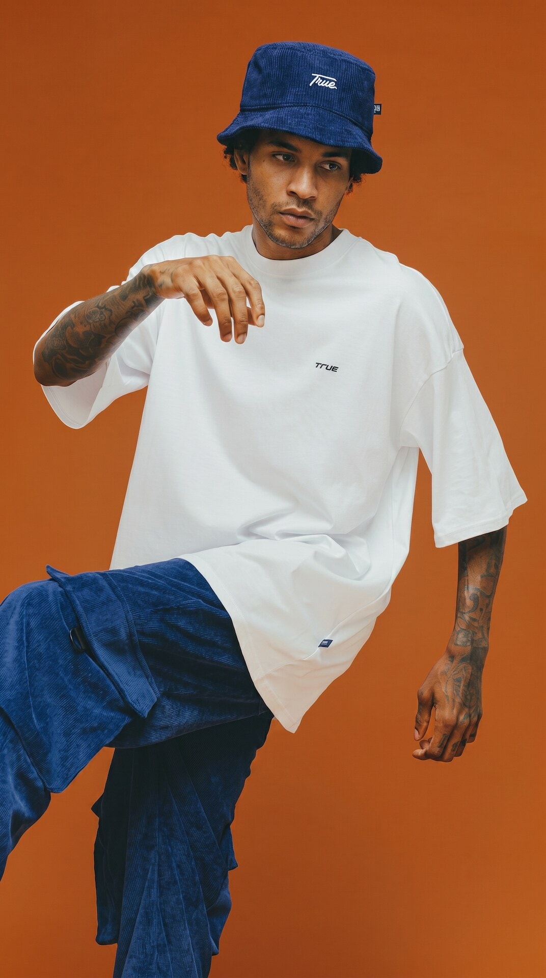 White Tee Orange Studio