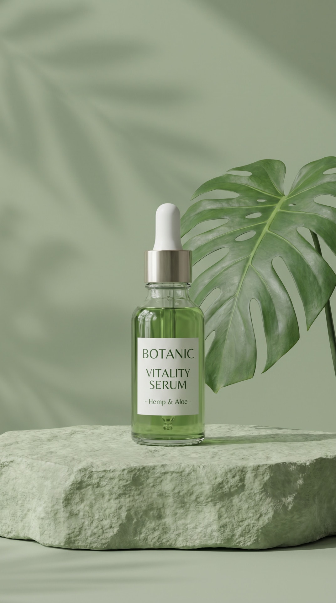Green Botanical Serum Shelf