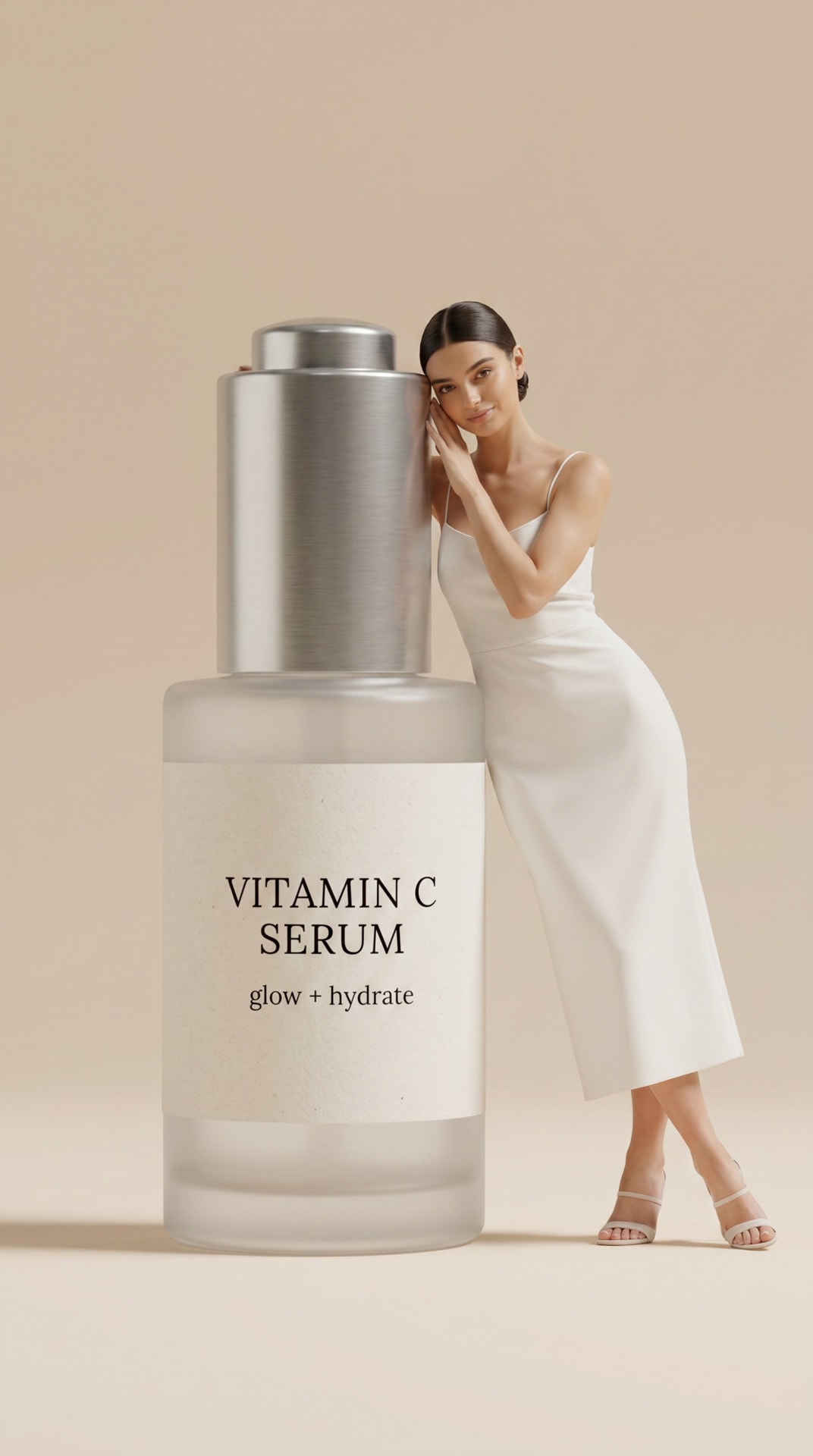 Oversized Vitamin C Serum Model