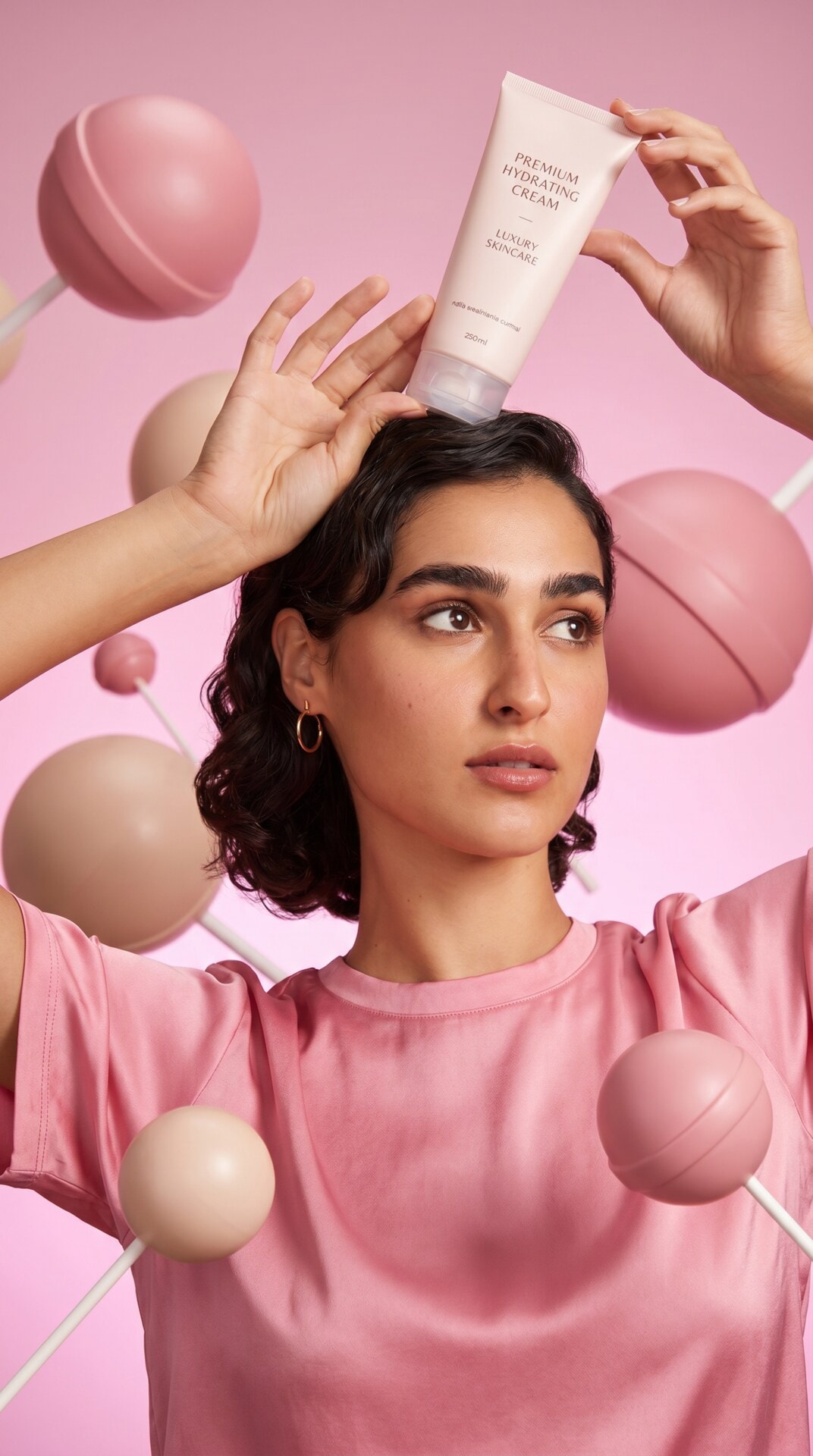 Pink Balloon Beauty Portrait