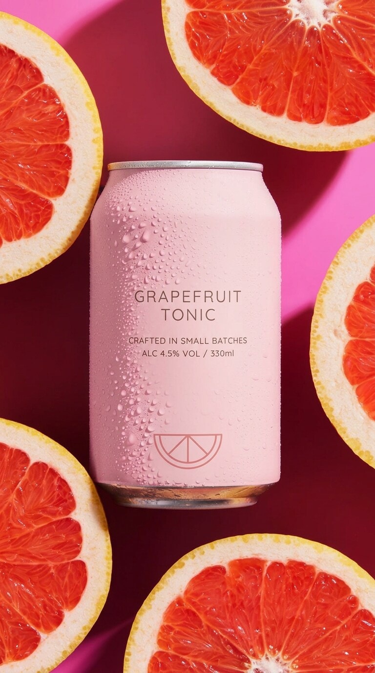 Grapefruit Tonic Flatlay