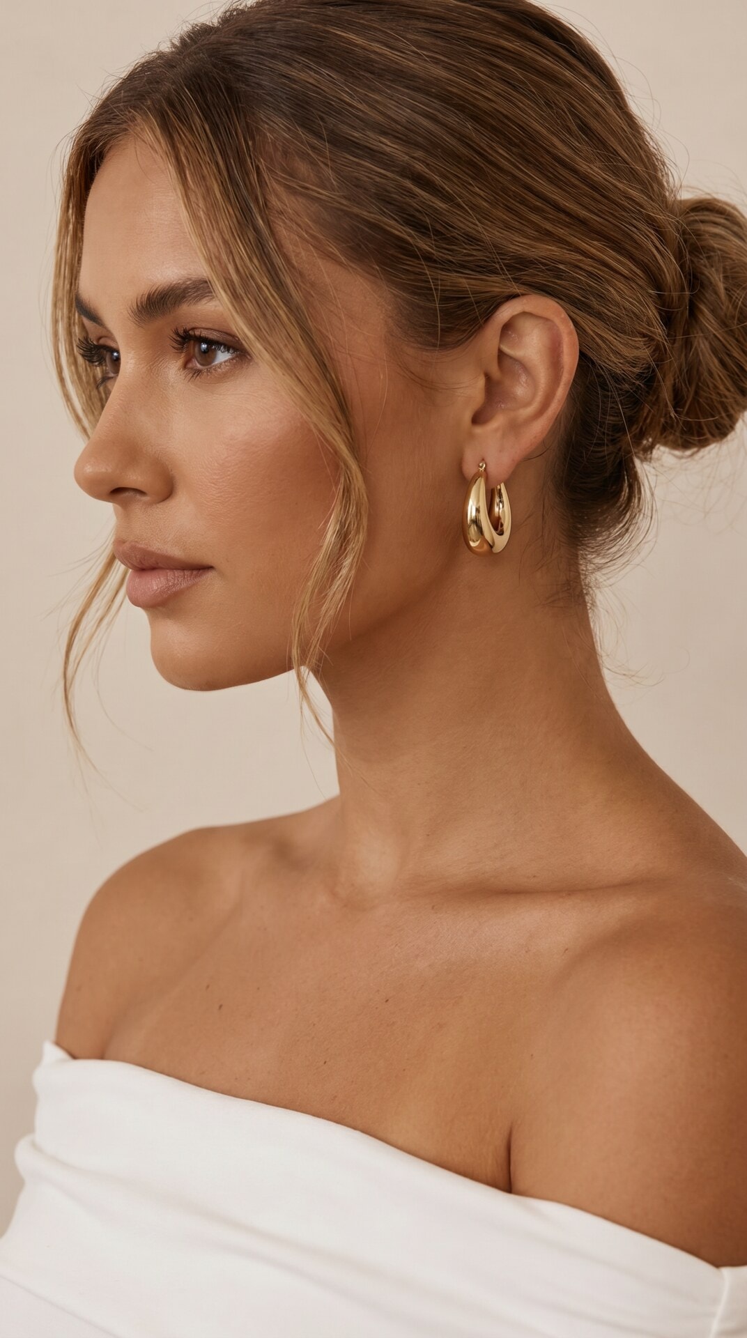 Gold Hoop Earring Portrait