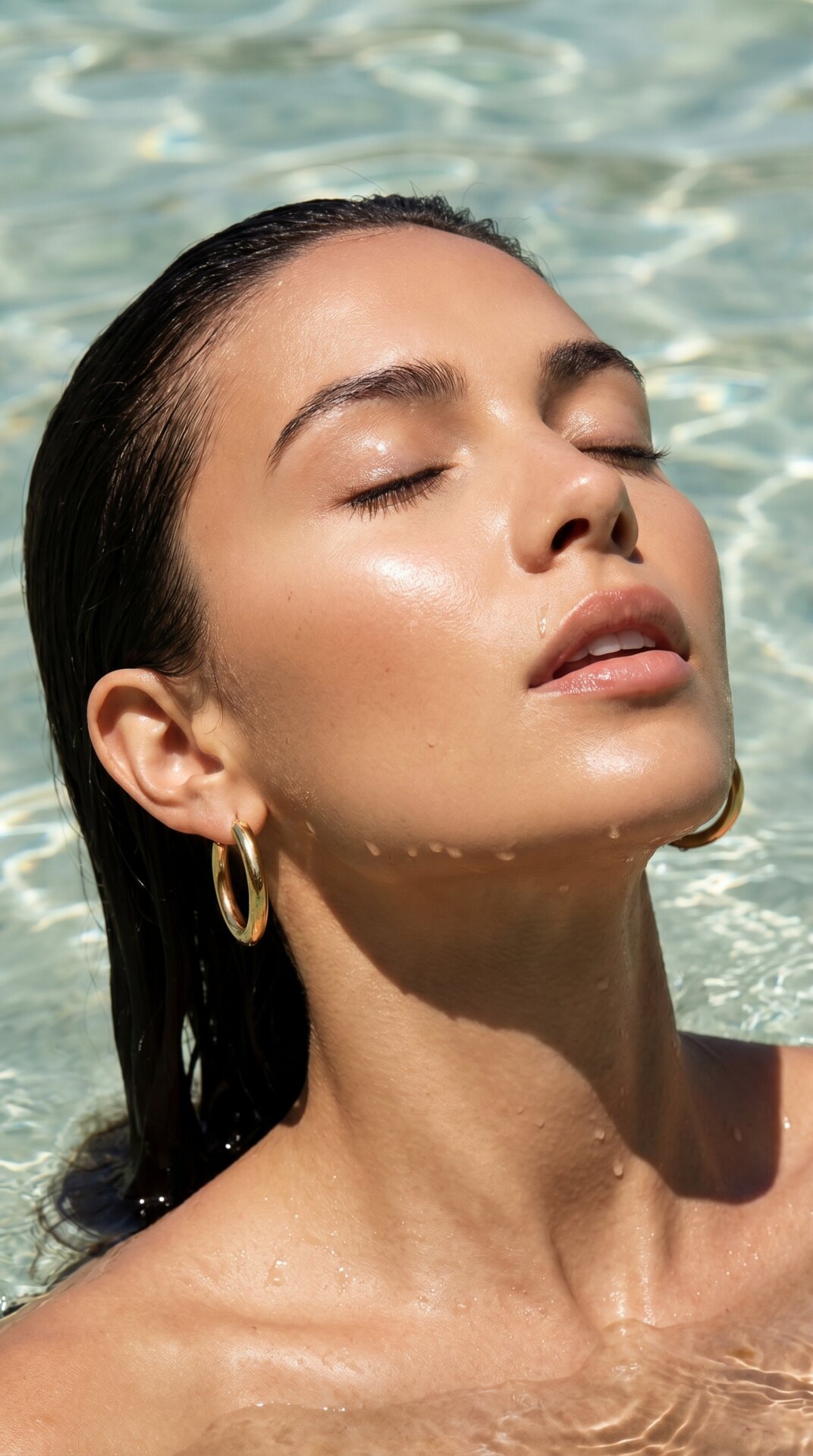 Pool Glow Hoop Portrait