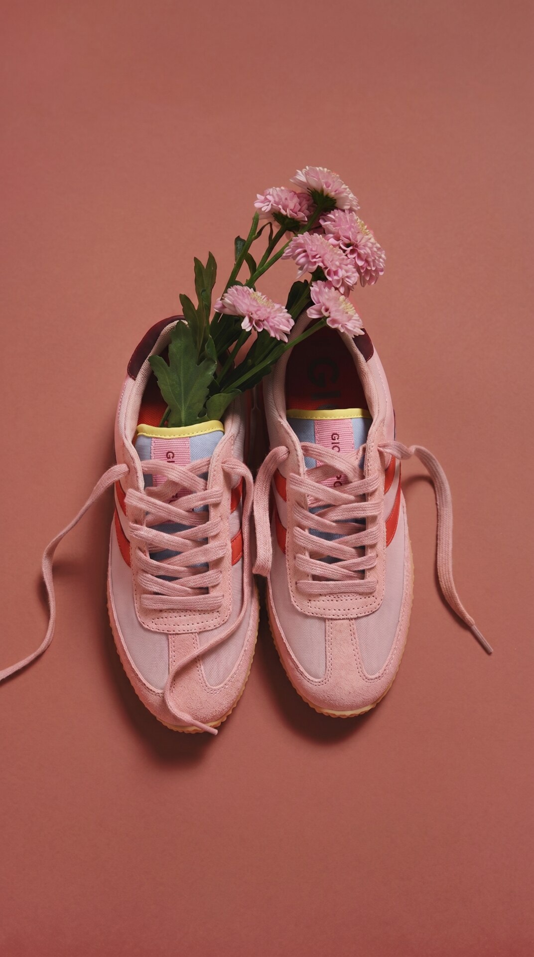 Pink Floral Sneaker Still Life