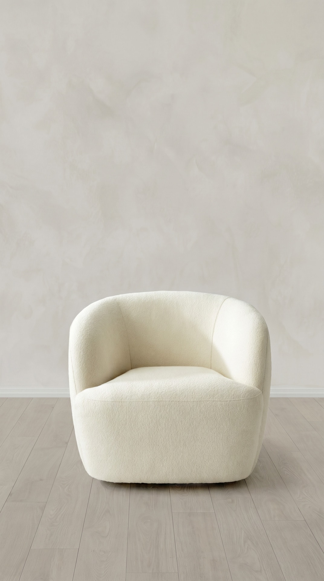 Cream Barrel Chair Minimal