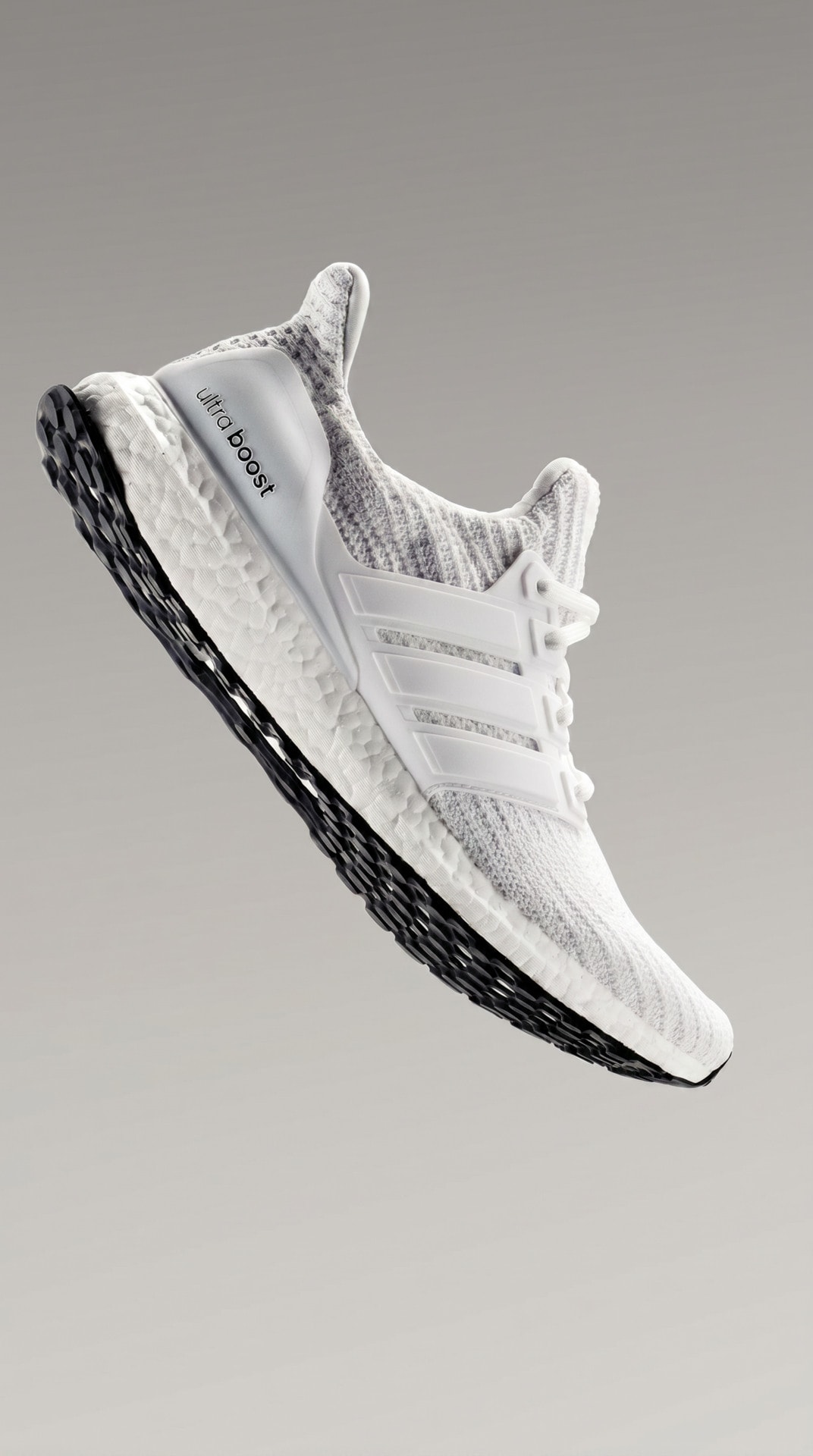 Floating White Running Shoe