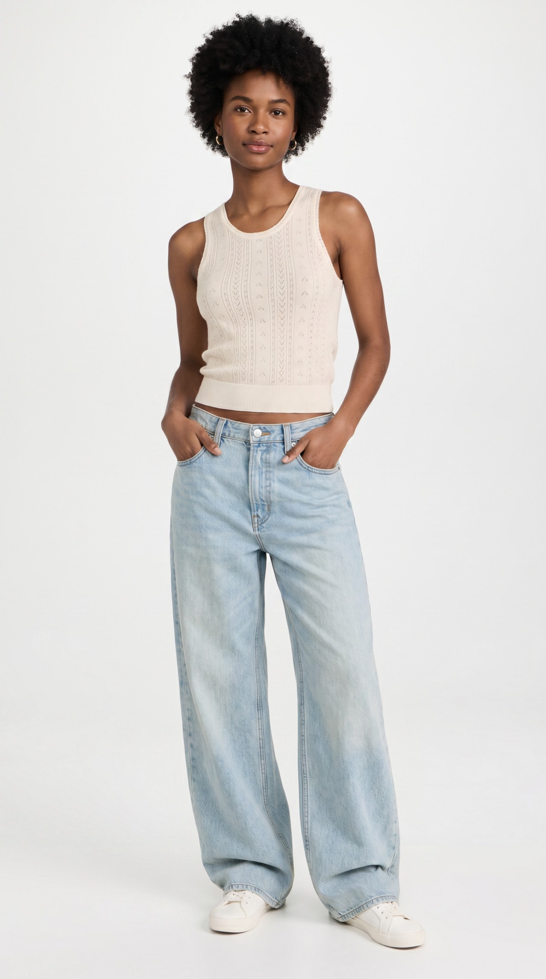 White Tank Light Denim Studio