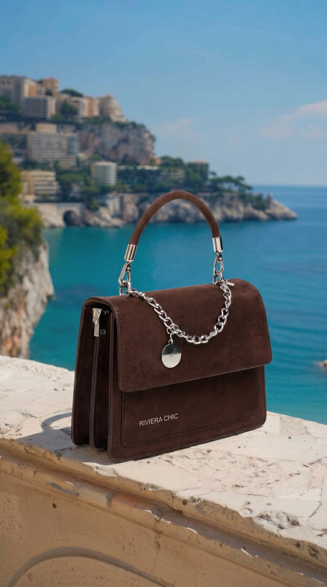 Brown Handbag Coastal View