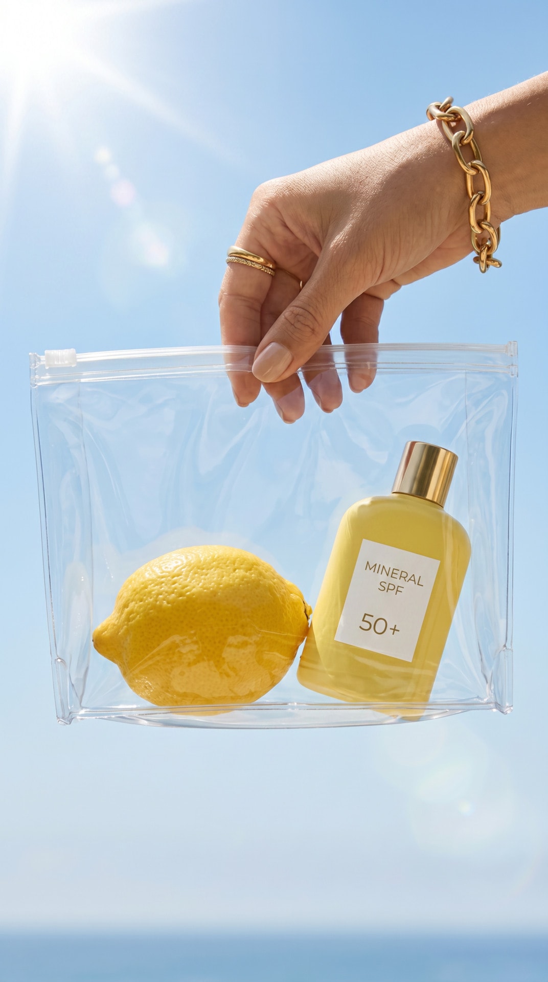 Clear Beach Bag Sunscreen