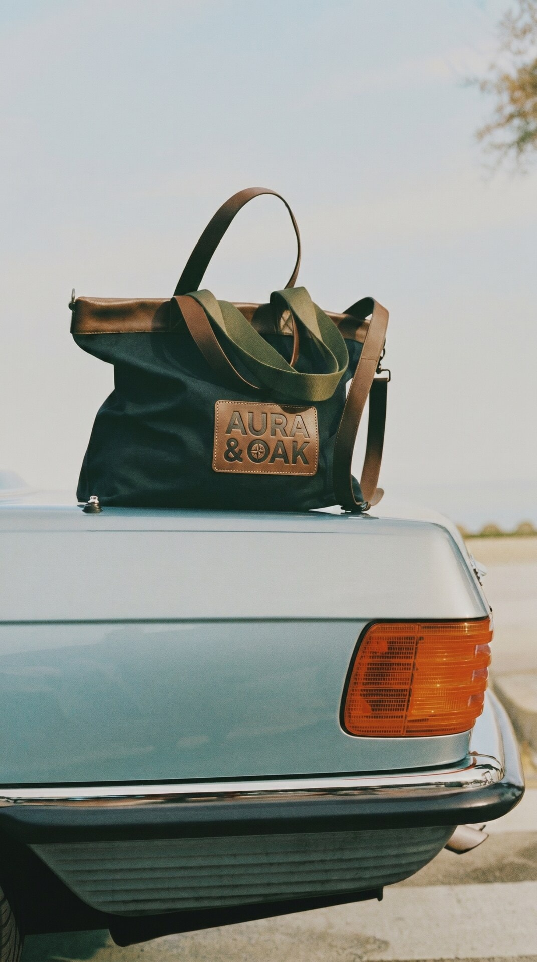 Green Tote Vintage Car
