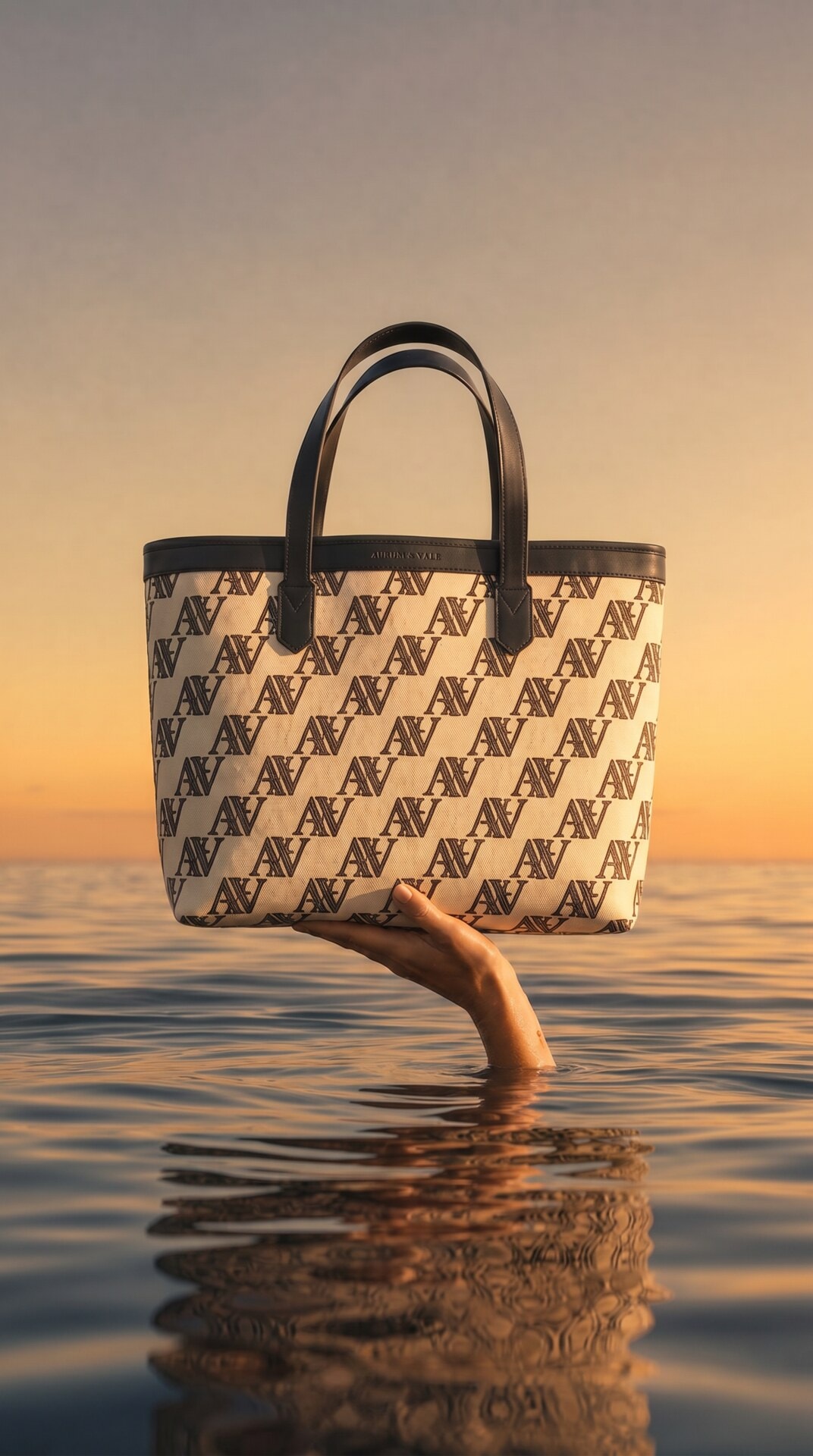 Monogram Tote Sunset Water