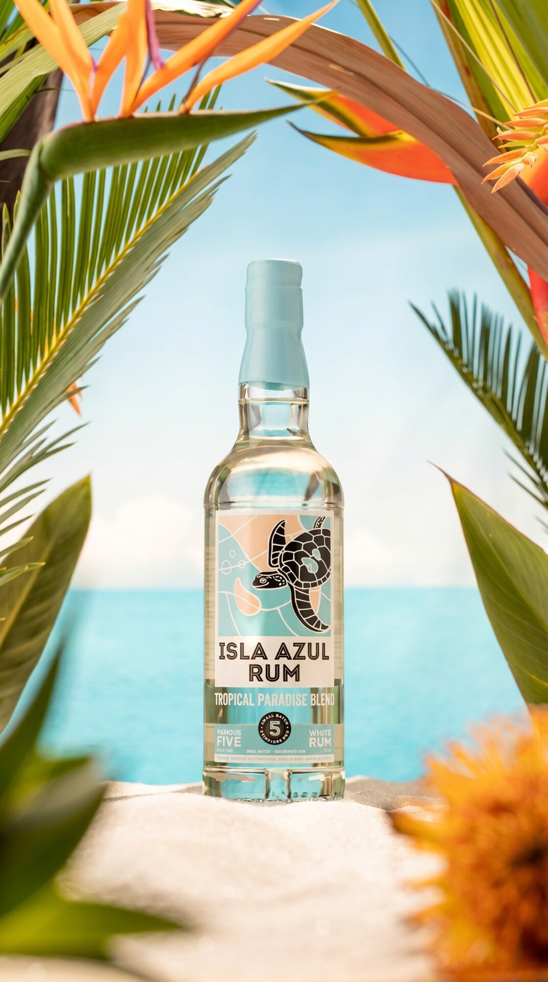 Tropical Rum Bottle Palms